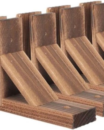 4 Pack Wooden Garden Fence Support Bases for Yard, Balcony and Patio Edging