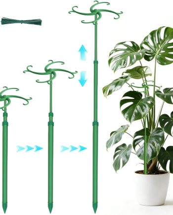 3 Pack Adjustable Monstera Plant Stakes with Telescoping Length up to 42.3 Inches