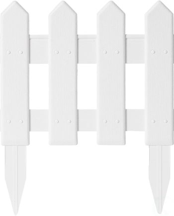 6 Pack Decorative Wooden Picket Fence Panels for Garden Paths and Lawn Borders
