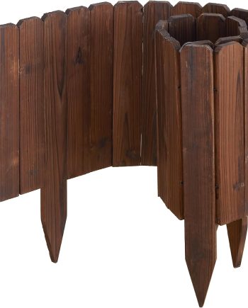 Wooden Garden Fence Edging 11.8 by 48 Inches for Flower Beds, Trees and Yard Paths