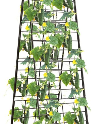 50 by 17 Inch Heavy Duty Adjustable A Frame Metal Trellis for Tomatoes, Cucumbers and Vines