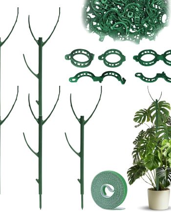 5 Pack Stackable Plant Support Stakes for Indoor and Outdoor Potted Plants