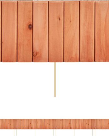 6 Pack Easy Install Wooden Garden Edging 178 Inches Total for Lawns, Trees and Flower Beds