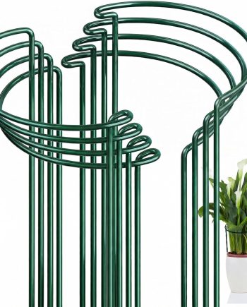8 Pack Half Round Peony Support Rings 10 by 16 Inches for Indoor and Outdoor Gardens