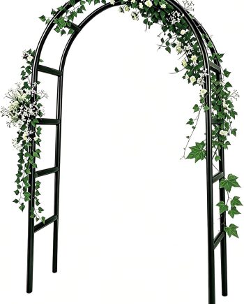7.8 Foot Metal Garden Arch Trellis for Climbing Plants and Outdoor Vines