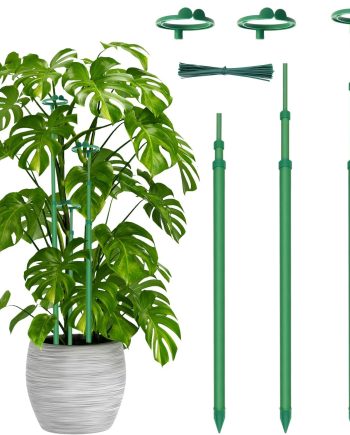 3 Pack Telescoping Plant Stakes Adjustable from 17.9 to 42.3 Inches