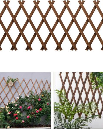 Expandable Wooden Garden Trellis Wall Panel for Climbing Vines, Roses and Cucumbers