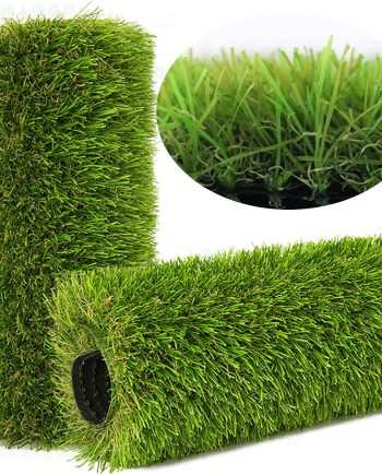 Artificial Grass Rug Outdoor Indoor 4FTX10FT Fake Grass Carpet Green Synthetic Grass Pet Turf Realistic Faux Grass Rug with Drain Holes for Garden Lawn Landscape Balcony Home Decor Patio
