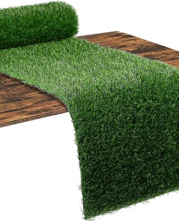 Artificial Grass Table Runner 12 x 36 Inch, Green Turf Table Runner Tabletop Decor Golf Theme Summer Spring Party Wedding Baby Bridal Shower